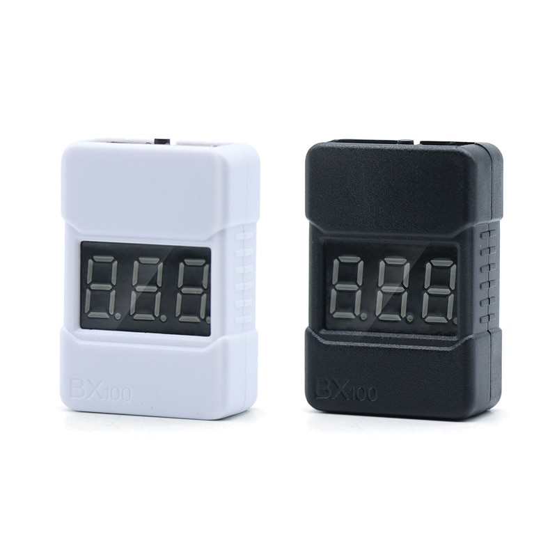 Svart/vit  bx100 1-8s batteritestare/ lågt summerlarm/ batteri med högtalare