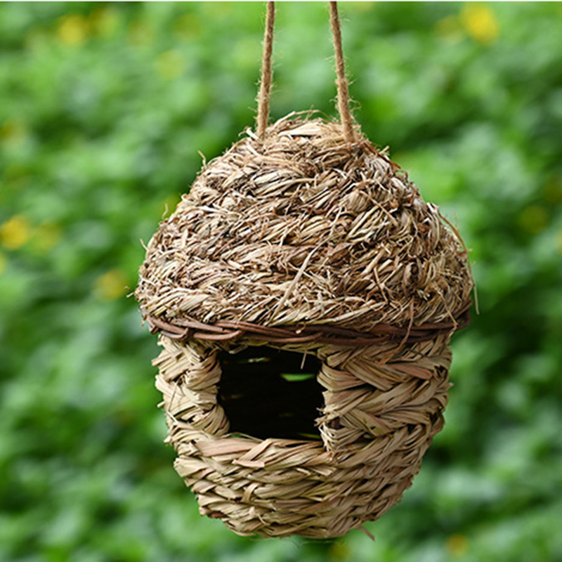 Cage ronde en bois pour oiseaux, nid pour Pajaro, perroquet, caille, élevage d&#39;oiseaux, maisons de voyage en plein air