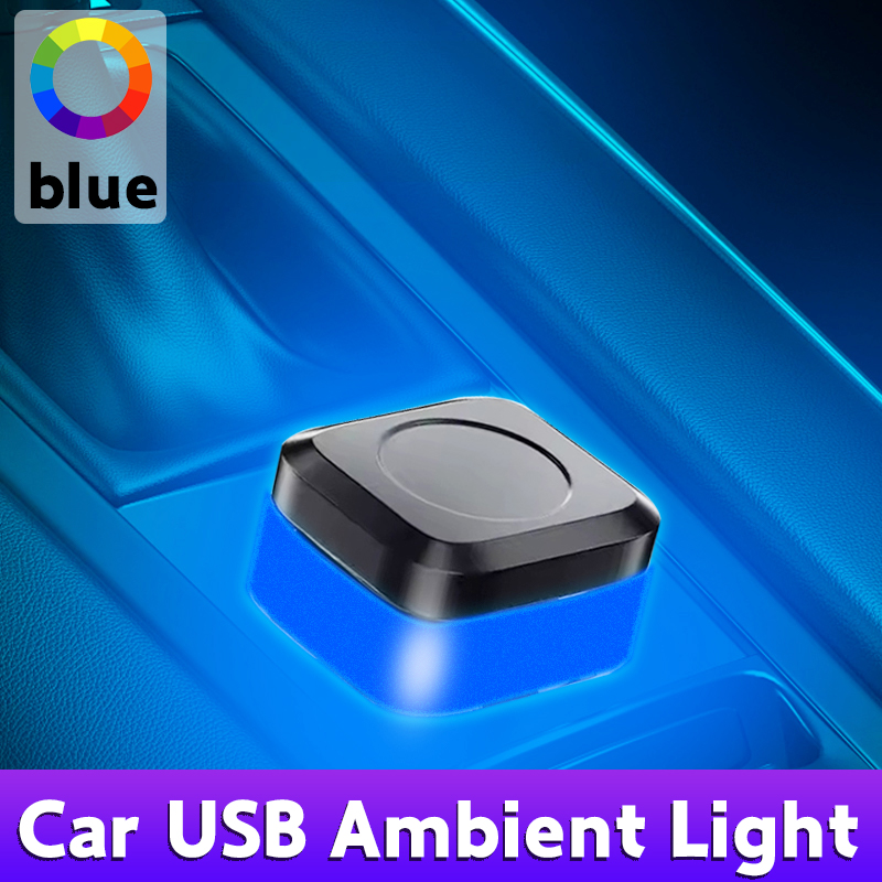 Mini Universal USB Car Interior Ambient Light LED Signal Light Car Reading Light Decorations Car Interior Accessories Lights: Blue
