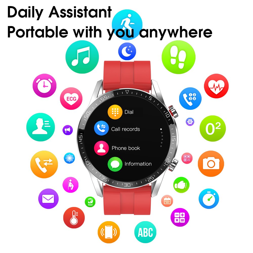 Melanda L13 Smartwatch Herren EKG+PPG Blutdruck Herzfrequenz Anruferinnerung Wasserdicht