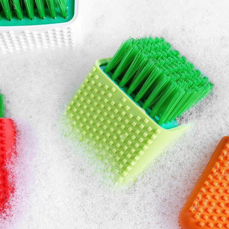 Multifunction Silicone Cleaning Brush Soft Hair Laundry Shoes Cleaner Underwear Clothes Dual Purpose Brush Home Cleaning Tools