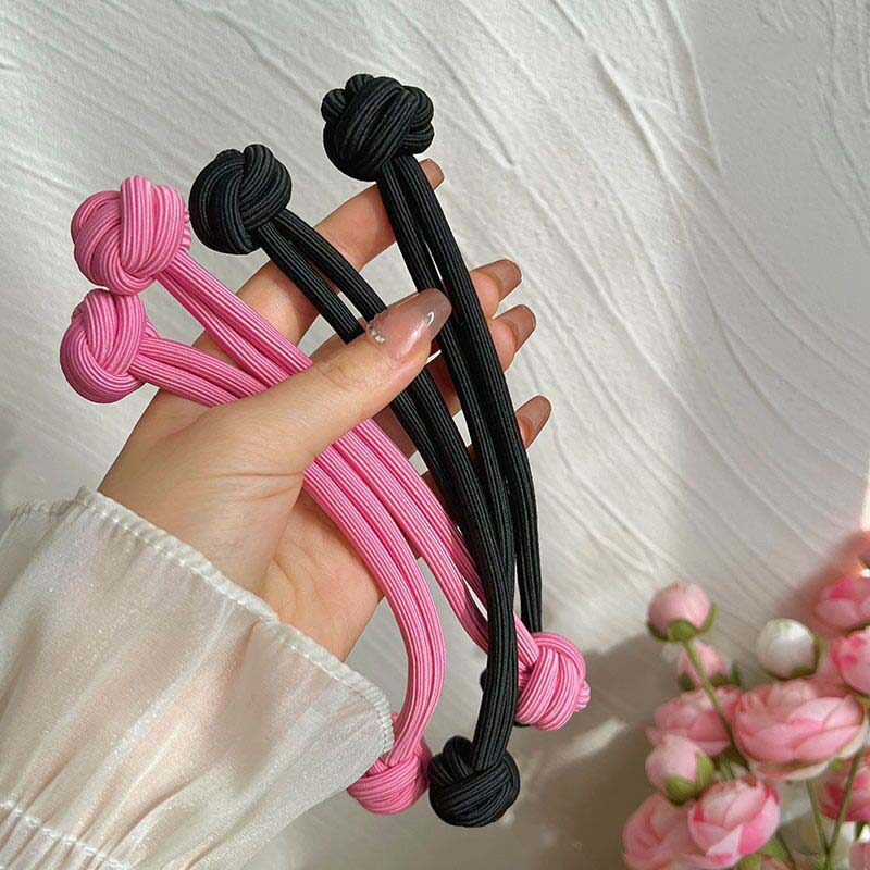 Bandas de goma para coleta alta para mujer, banda para el cabello, cuerda elástica para la cabeza, Scrunchies coreanos, lazos para el cabello anudados, accesorios para el cabello