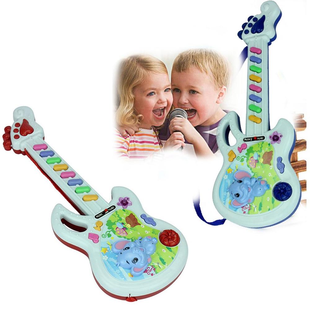 Elektrisk guitar legetøj spil pige lille barn lærer udviklingsmæssigt elektron legetøj uddannelse fødselsdag – Grandado