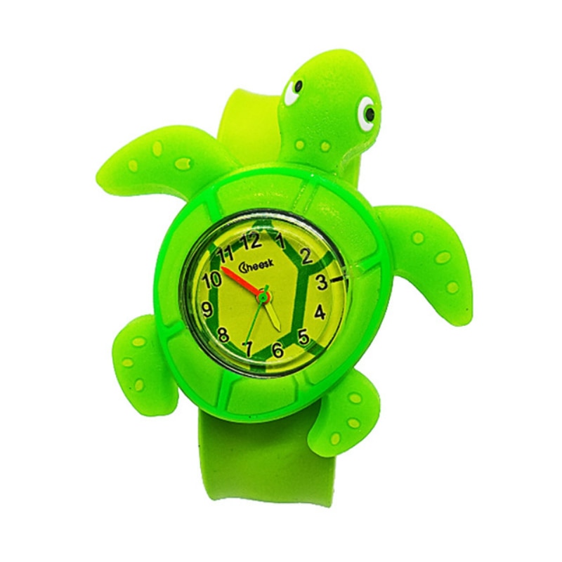 4 blandet tegneserie bi enhjørning mønster børn ure skildpadde slap pat ring ur børn quartz sport armbåndsur drenge piger ur