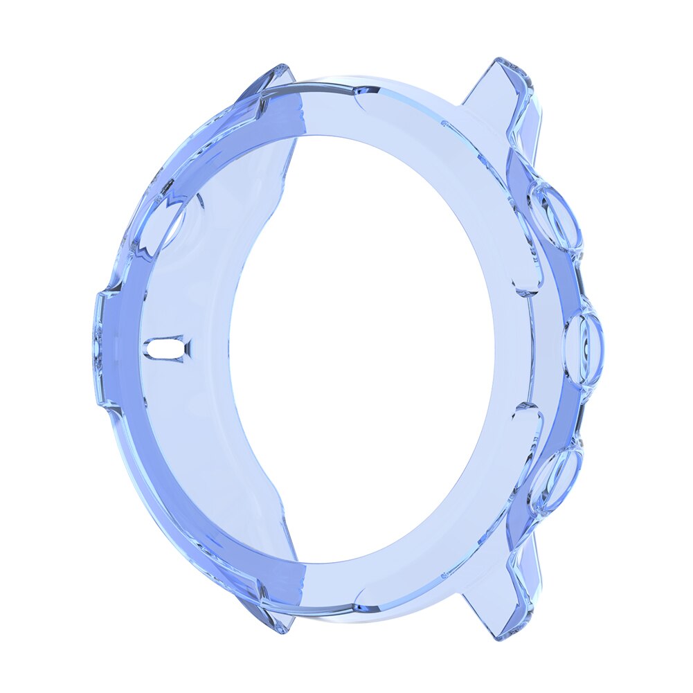 Tpu Smart Horloge Armband Case Behuizing Frame Voor Suunto 7 Vervanging Transparante Beschermende Cover Shell Protector: Blue