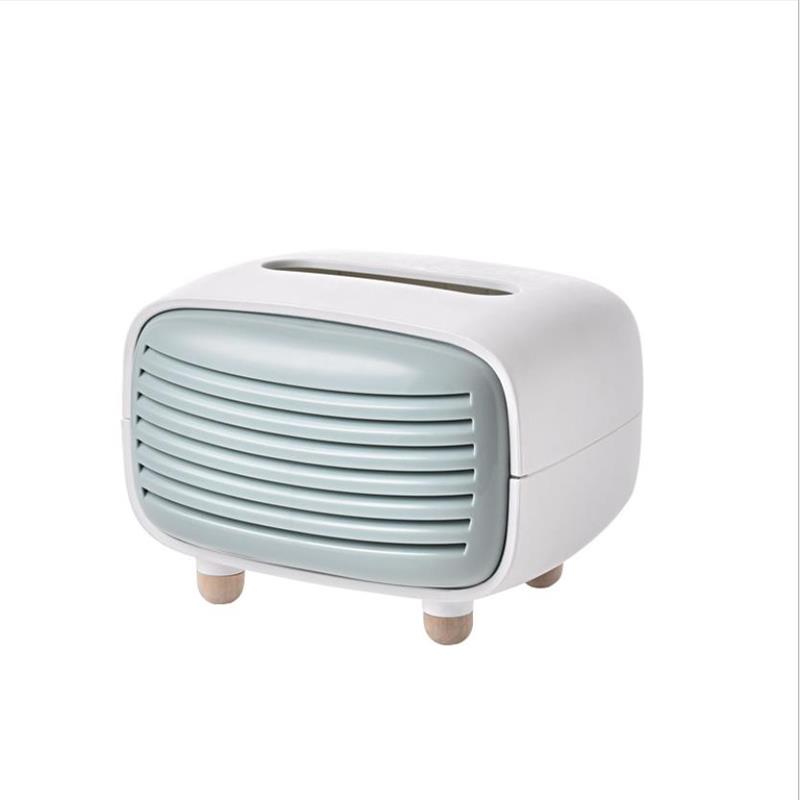 Radio Tissue Box Plastic Living Room Chic Paper Towel Storage Box Hotel Restaurant Home Decoration Supplies: Avocado Green