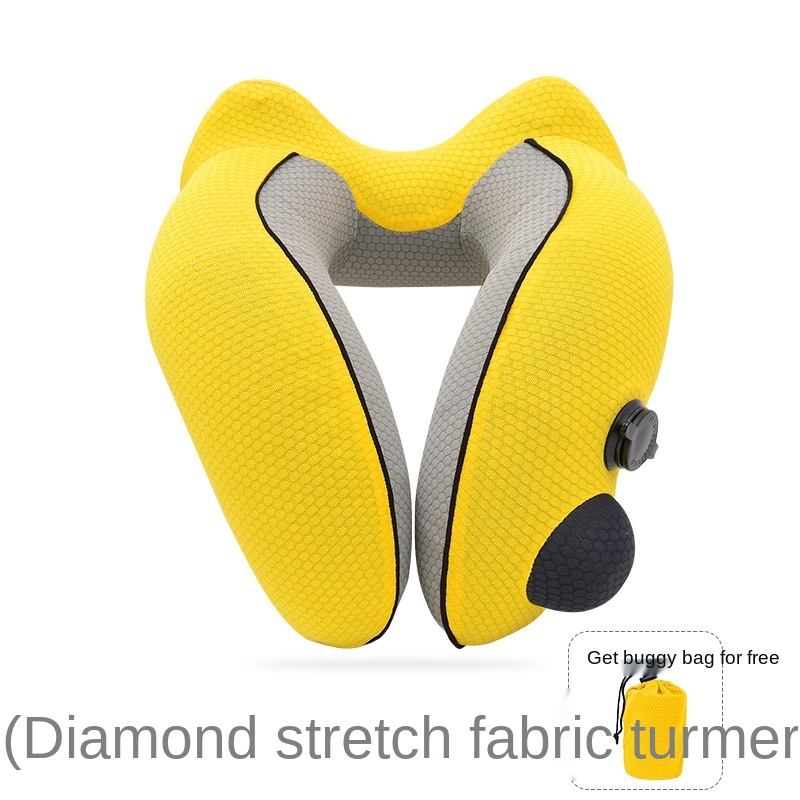 Outdoor Toeristische Vliegtuig Neksteun Kussens Klapstoel Zitkussen Pad Reizen Hoofdsteun: yellow2