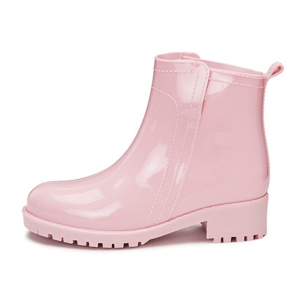 Rubber Schoenen Mode Regen Laarzen Meisjes Dames Wandelen Waterdichte PVC vrouwen Laarzen Winter Vrouw Martins Regenlaarzen Roze wit