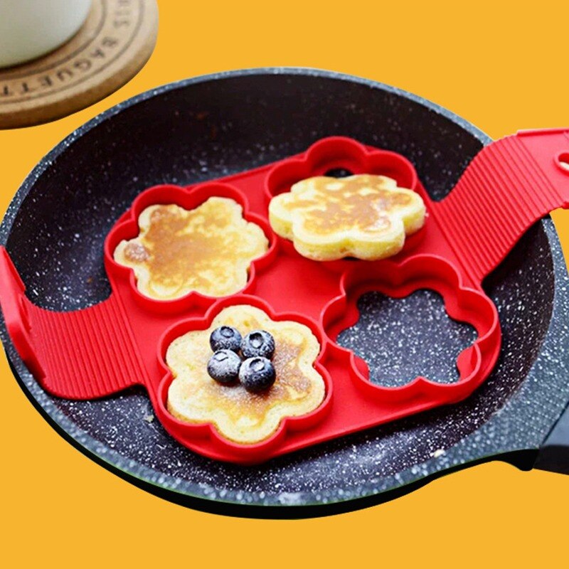 Silikon Ei Ring Pfannkuchen Hersteller Schimmel Wiederverwendbare Nonstick Spiegelei ehemalige Omelett Formen für Küche Backen Kochen Zubehör