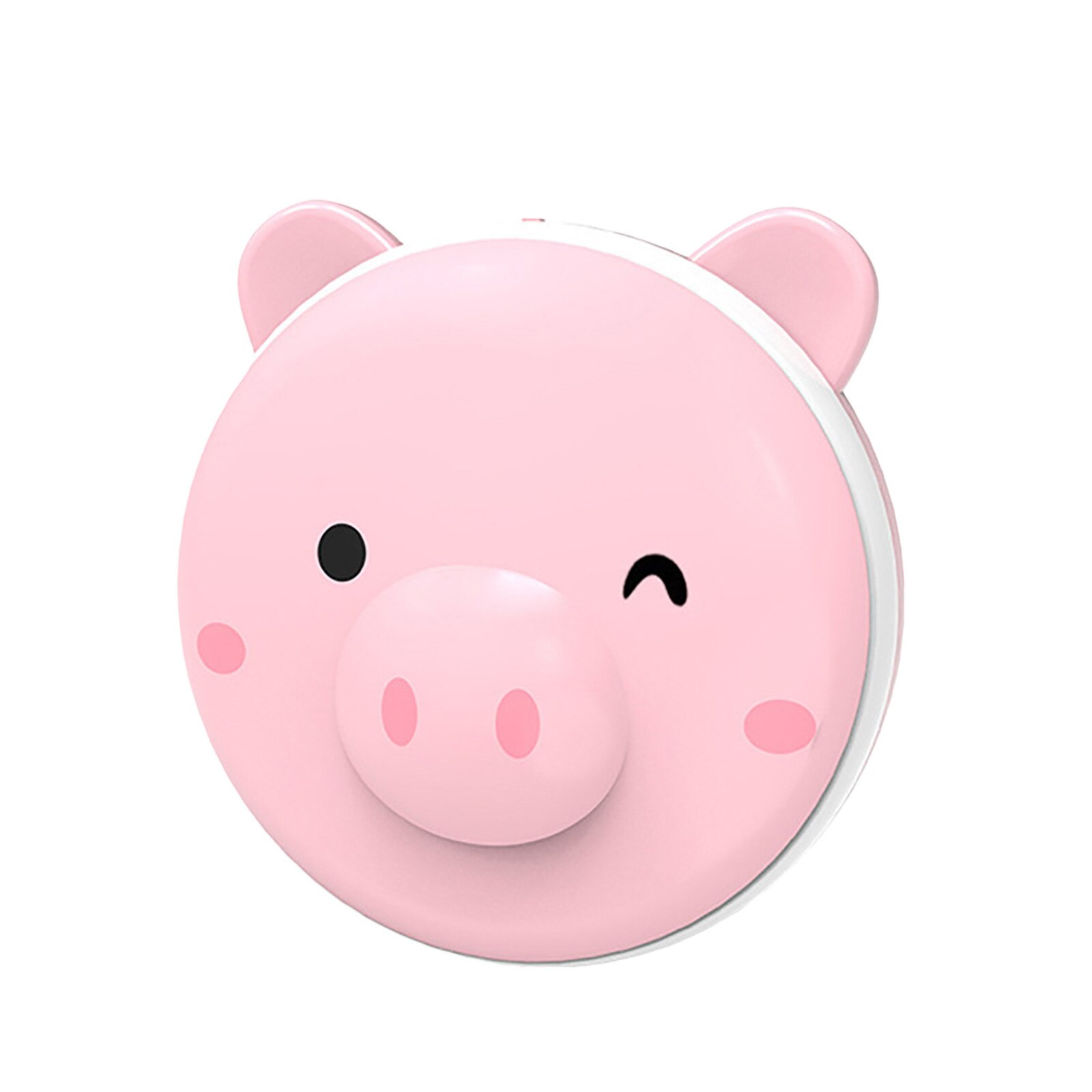 1pc 3 in 1 mini cosmetic mirror hand warmer pig-shaped hand warmer with LED light charging USB office mini hand warmer