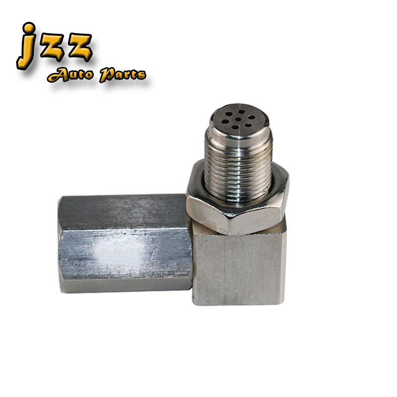 Jzz rustfrit stål universal  o2 ilt sensor afstandsstykke indeholder katalysator til bolt sensor møtrikker passer 90 grader: Ss037
