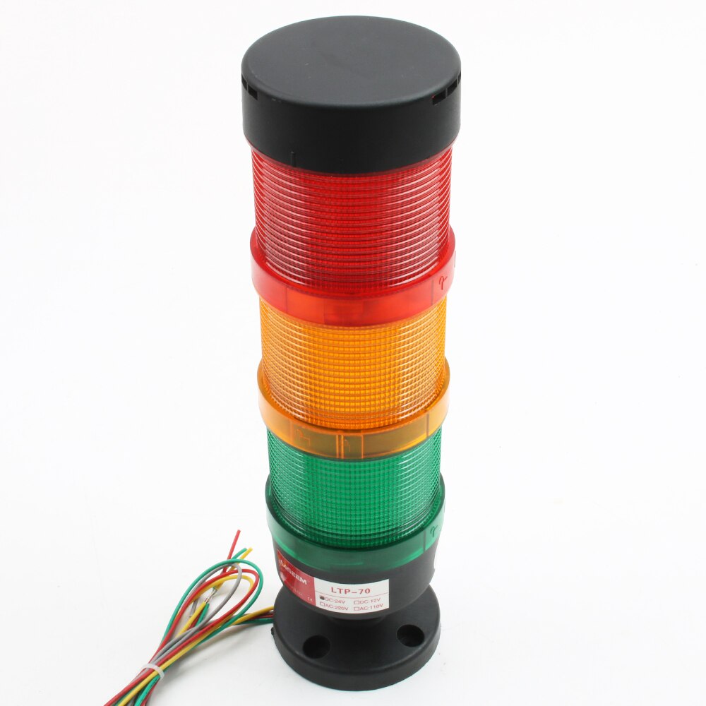 Industriële Stack Light Led Ltp Lampen Rood Blauw Groen Zoemer Normale Flash Zwart 24V 110V 220V 12V Turn Rond 3 Layer