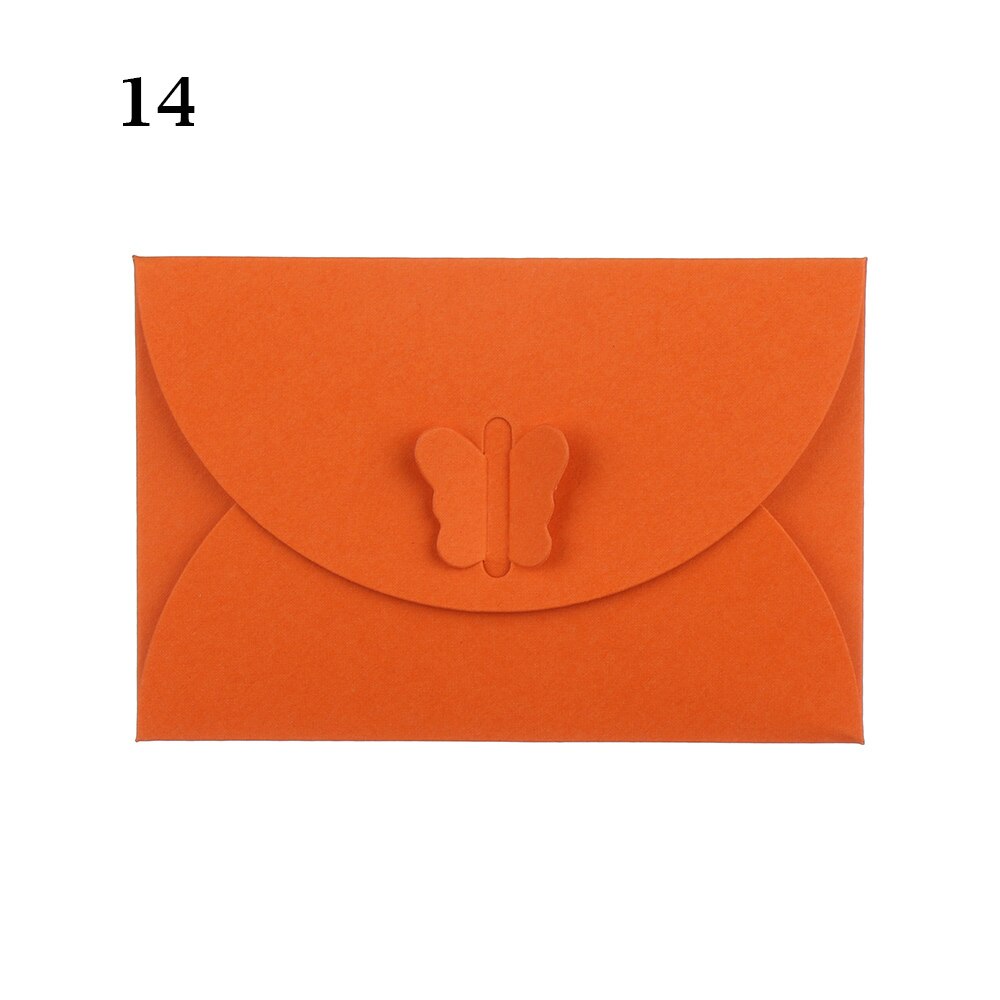 Sobres de papel con hebilla para tarjetas, cartera pequeña de Papel Kraft para postales, sobres de invitación, papelería de oficina, 5 unids/set por juego