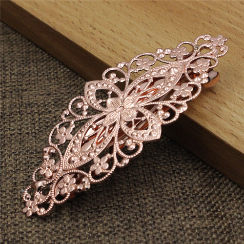 Pinzas para el pelo de de cobre, accesorios de flores, horquillas para el pelo para mujer, pasadores, horquillas para la cabeza, longitud del tocado 80mm, 1 unidad K06214