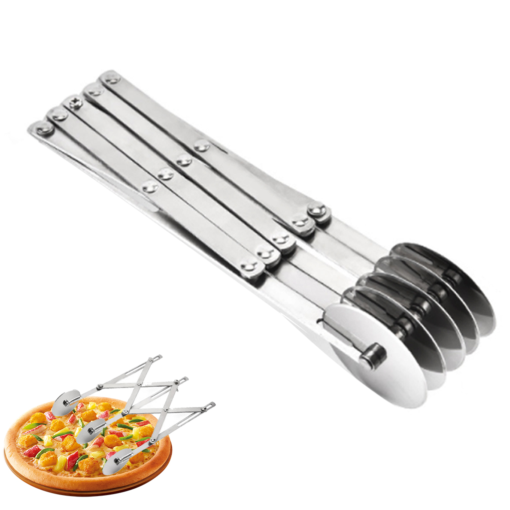 3/5/7 Rvs Wielen Cutter Deeg Divider Side Pasta Mes Flexibele Rollerblade Gebak Pizza Dunschiller Bakvormen tool Equip