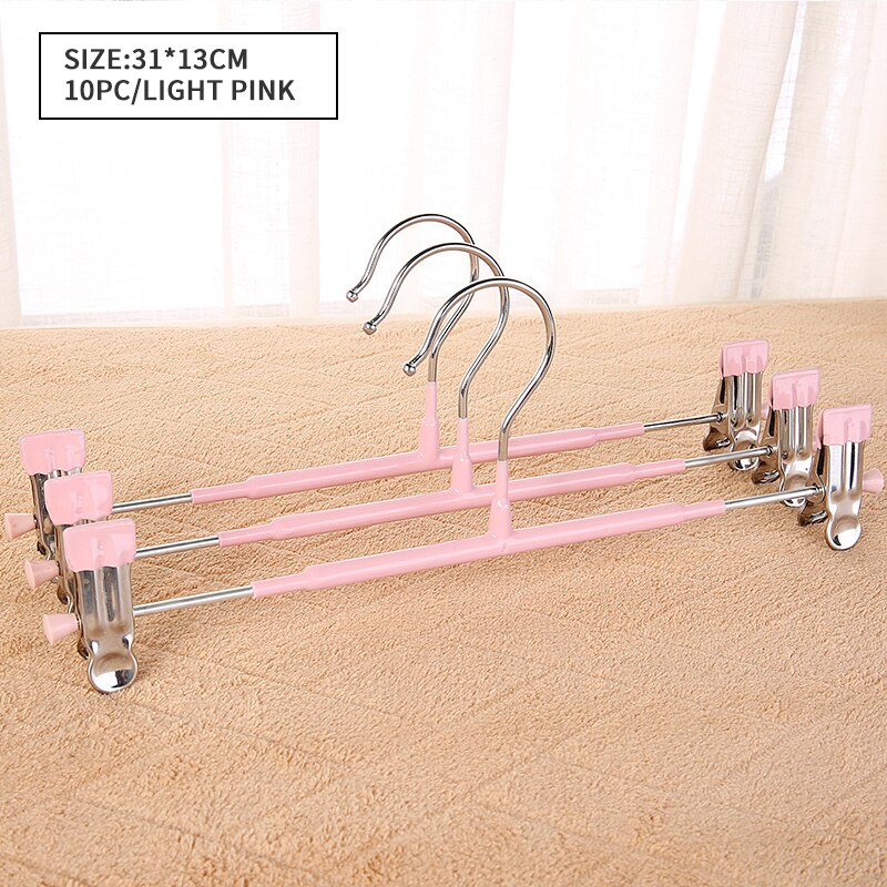 10Pcs Rvs Kledingrek Droogrek Broek Clip Draagbare Aanpassing Non-Slip Broek Rack Jurk Rack Closet organizer: 5