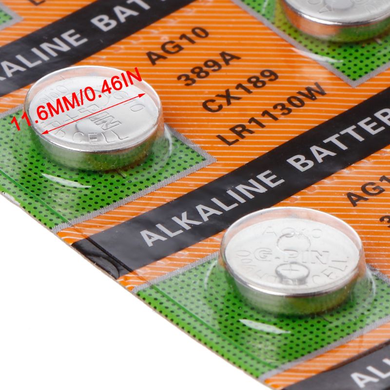 10 Pcs Button Knoopcelbatterij AG10 1.5V Horloge B... – Grandado