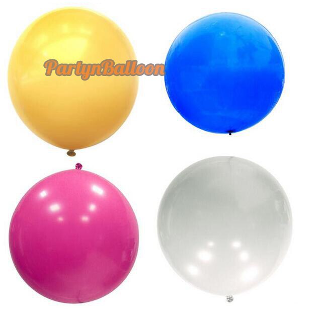 Globo de de cumpleaños de boda redondo gigante de 5 piezas, 36 pulgadas 90 CM plano grande Luft 3 pies globo de decoración