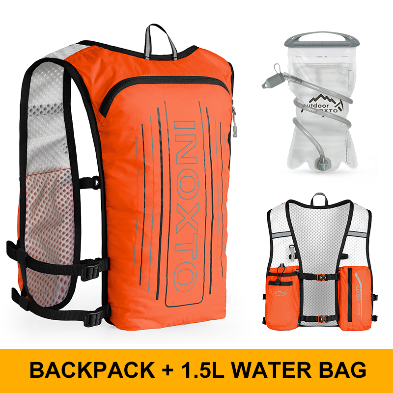 Reflektierende Weste für Damen und Herren, verstellbarer Brustgurt, Lauf-Trinkweste, leichter reflektierender Trinkrucksack, su: gelbe farbe