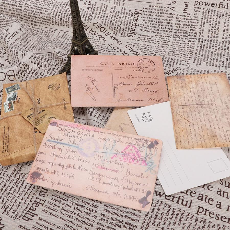 30Pcs Random Shape Retro Style Postcard Unique DIY for People Reminder of Old Memories