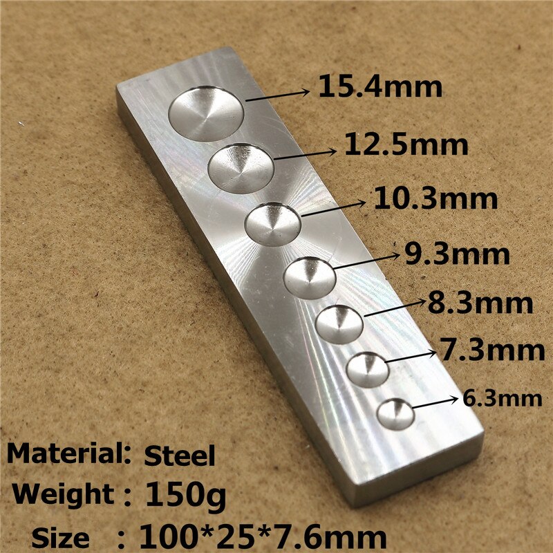 Junetree Double Cap Leather Rivet Rapid Setter Tool Kit & Steel Anvil Die Rivet Installation Tool multi size set