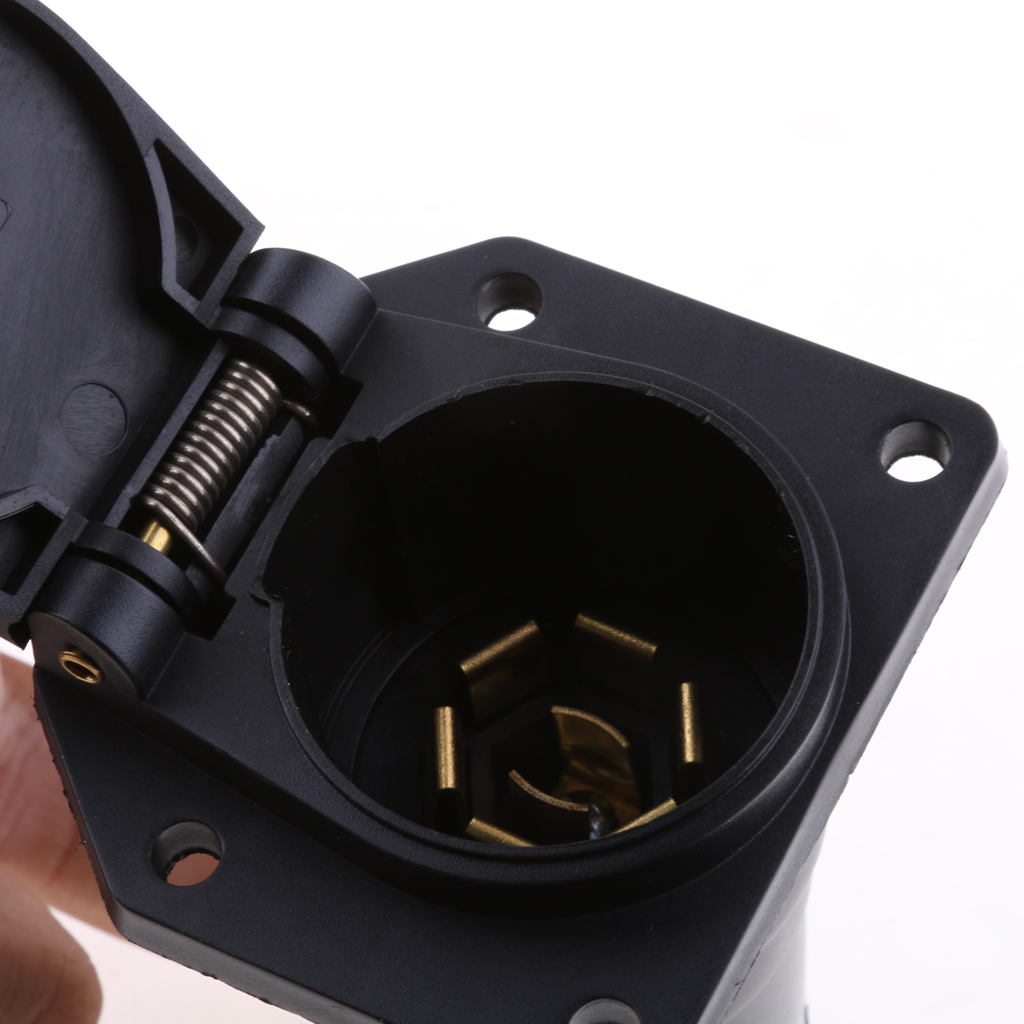 Heavy Duty 7 Way Round Trailer Light Connector Female Socket End 7 Poles US