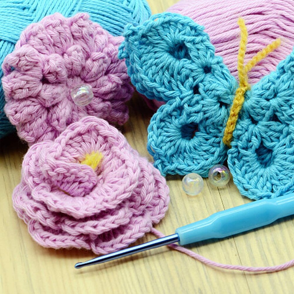 Multicolore grand fil Bonbons à tricoter Crochet fil Kit de démarrage fils artisanat ménager fournitures de travaux manuels