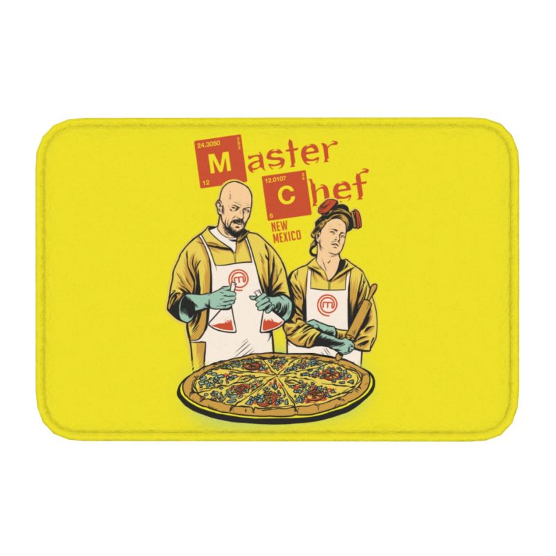 Breaking Bad Los Pollos Hermanos Front Door Mat Anti-Slip Outdoor Quick Dry The Chicken Brothers Doormat Entrance Rug Carpet: Navy Blue