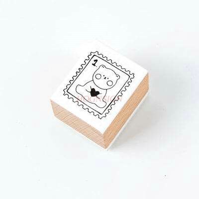 Sceau en bois, animal mignon, aide-mémoire