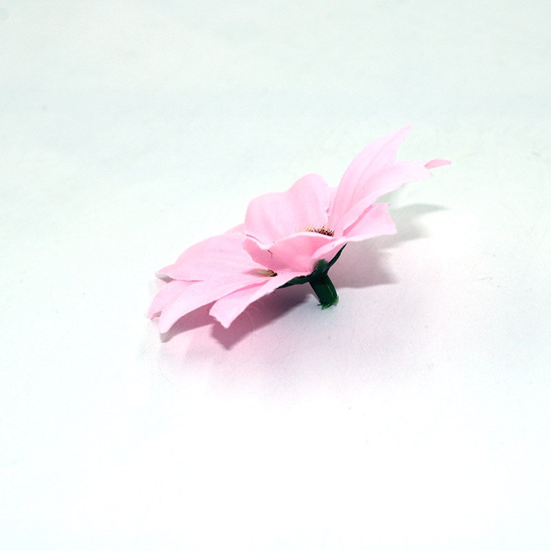 20 stykker kunstige blomster 6 cm silkerose blomster til familie bryllup dekoration krans scrapbog håndværk blomst diy