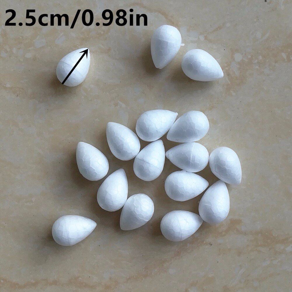 2/2.5/3/3.5/4/4.5/5.5cm White Water Modeling Foam Rose Bud For Nylon Stocking Flower Accessories Polystyrene Styrofoam Buds