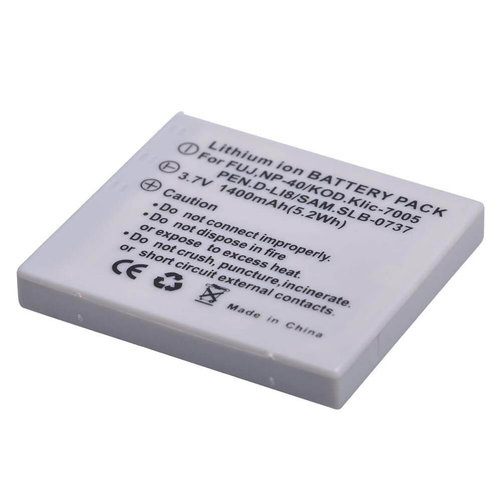 1400mAh NP 40 NP-40 Battery for BENQ DLI-102 FUJIFILM NP-40 NP-40N KODAK KLIC-7005 PENTAX D-LI8 D-Li85 SLB-0737 Batteries NP40N.: 1 Battery