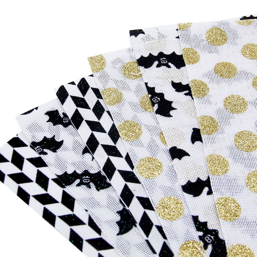20*34cm argyle flagermus prikmønstre trykt i skiver linned glitter flocking stof, gør-det-selv håndlavede materialer til at lave projekter ,1 yc 6251