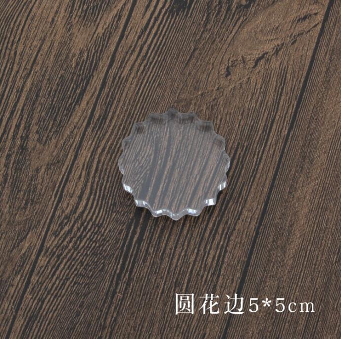 Sello transparente de silicona geométrico círculo línea de puntos Vintage para álbum de recortes DIY artesanía decoración sello de goma: 5x5cm
