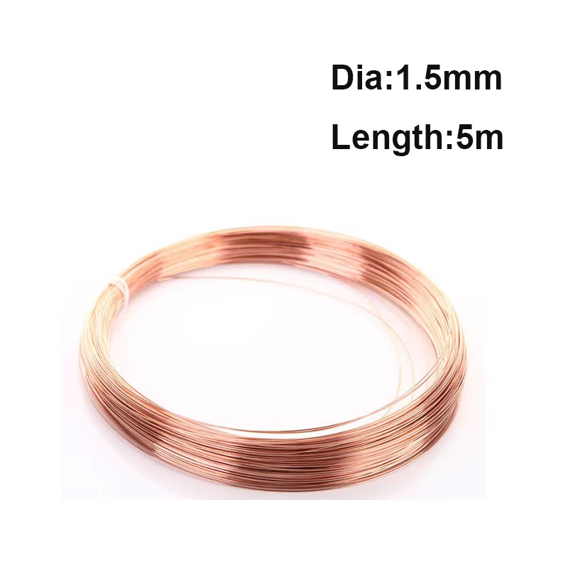 1~10M Pure Copper Wire Bare Wire Conductive Copper Wire Diameter 0.1/0.2/0.3/0.5/0.8/1/1.2/1.5/1.8/2/ 2.5/3/3.5/4.0/4.5/5.0mm: Yellow