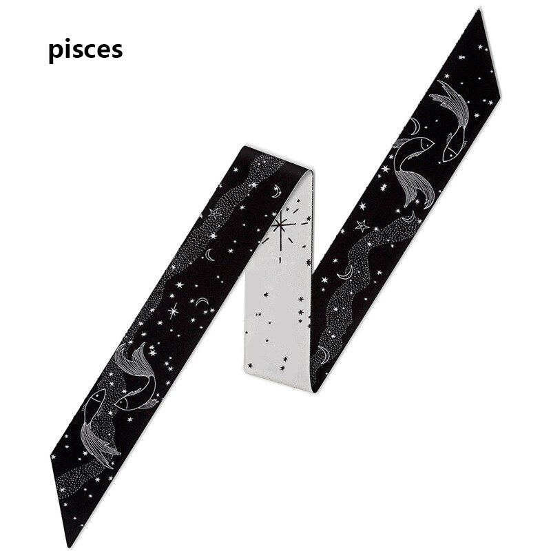 zwölf Konstellation Köper seide kleine Band gebunden tasche griff Band haarband schal Griff Tasche Band Lange Schals: 6