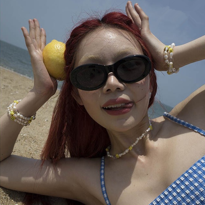 HUANZHI Neue Koreanische retro modisch Spaß Natürliche Unregelmäßige Perle Halskette für Frauen Mädchen Party Sommer Schmuck