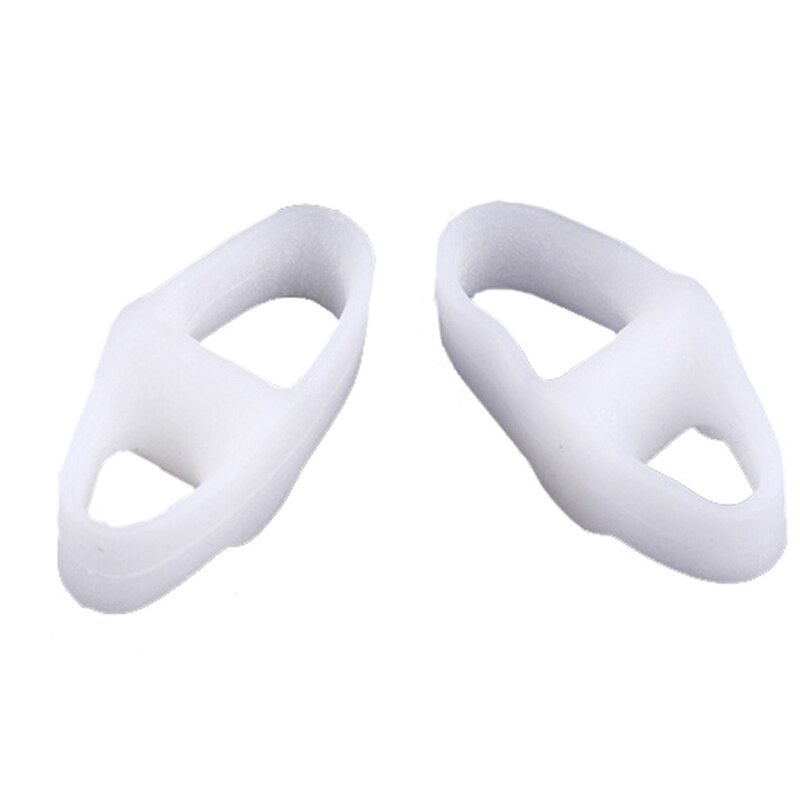 55Pairs Toe Separators Stretchers Straighteners Alignment Bunion Gel 2 Holes Overlapping Orthotics Hammer Toes Feet Care: white