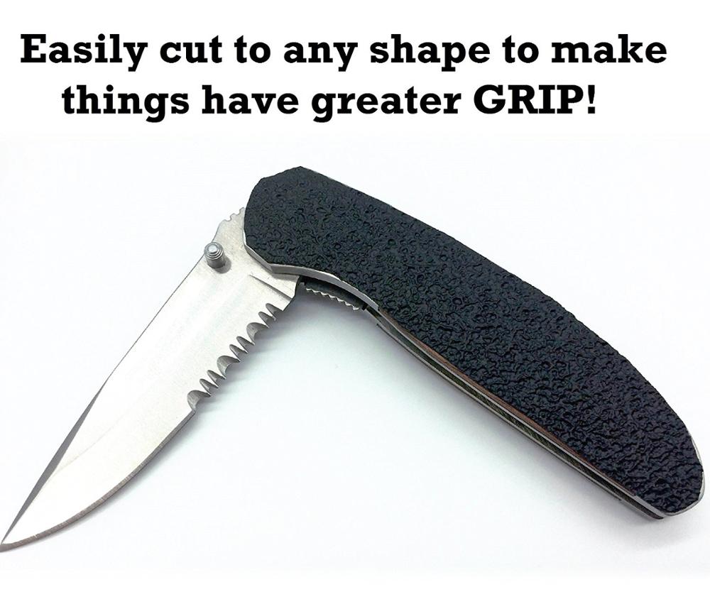 Grips Materiaal Vel Zwart Geweven Rubberen Grip Tape 2X8.5 Inch Voor Guns, Mobiele Telefoons, Camera 'S, messen, Gereedschappen