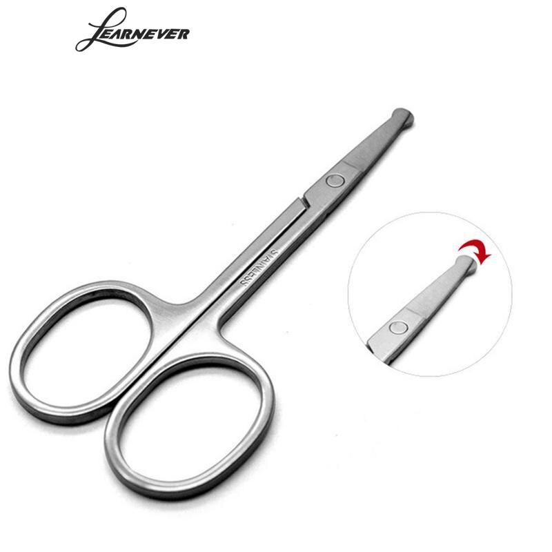 Tijeras de maquillaje de acero con punta afilada, herramientas de belleza para maquillaje de cejas, tijeras de manicura para mujer, pinzas de corte de pelo de bebé