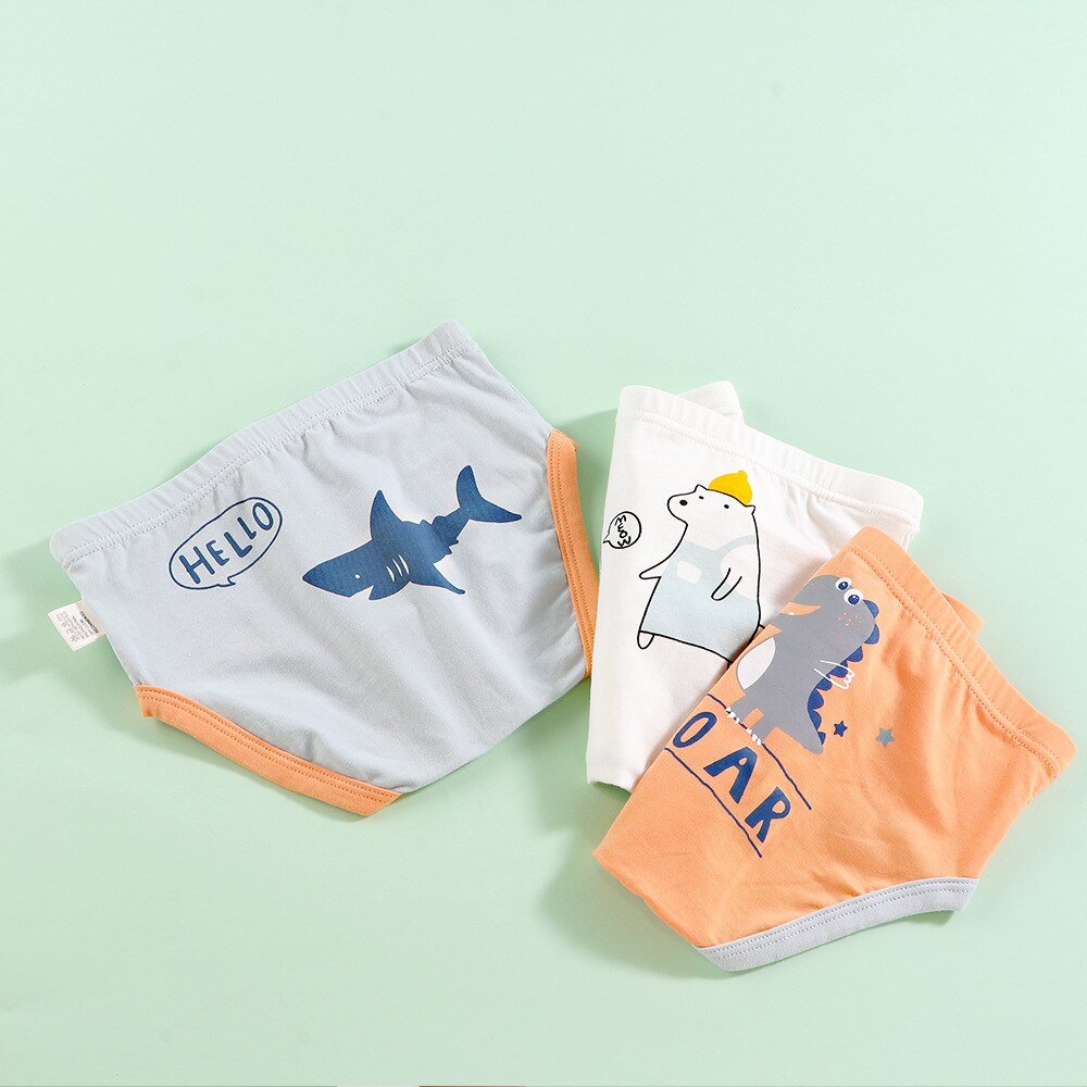 3 Pcs Boys Briefs Children 5% Spandex Cotton Cartoon Boys Children Underwear Children Manufacturers: SJ805
