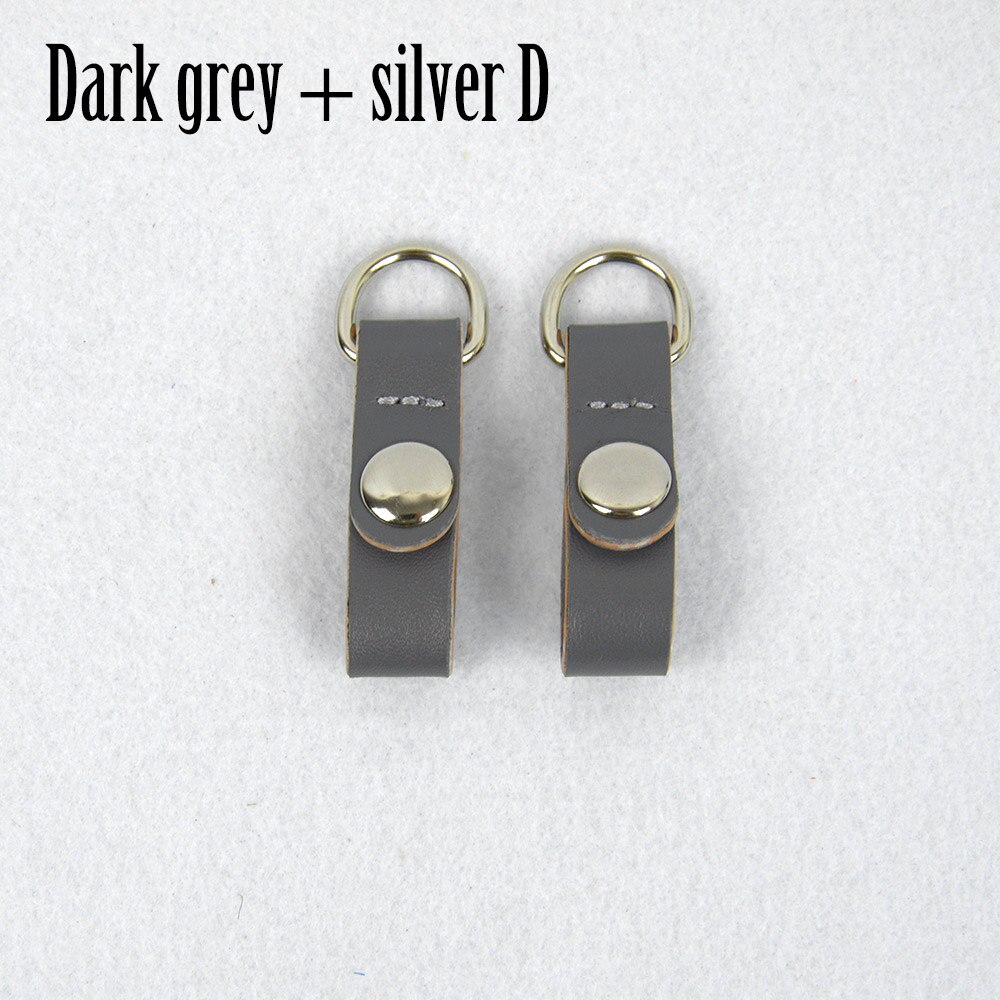 TANQU Nuovo 1 Coppia 2 pezzi Chiusura a Clip di Fissaggio per Obag Faux Della Cinghia di Cuoio Clip del Gancio per il Opocket O sacchetto: dark grey silver