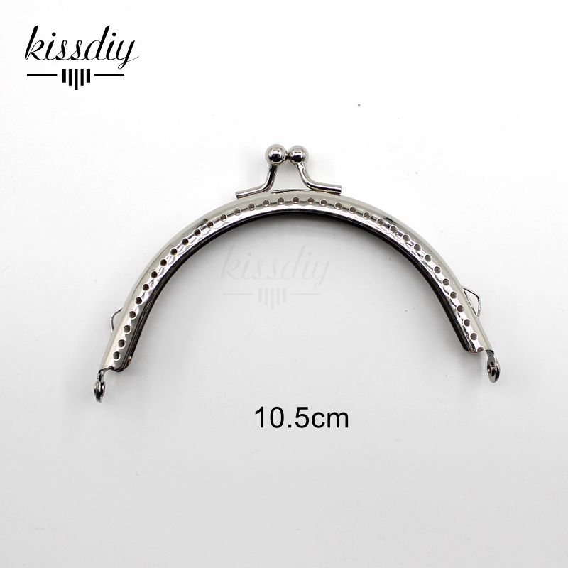 20 sztuk 6.5/8.5/10.5/12.5/15.5CM błyszczący srebrny podstawowe półkole torebka metalowa rama pocałunek blokada zapięcia DIY akcesoria robić toreb 5 rozmiar
