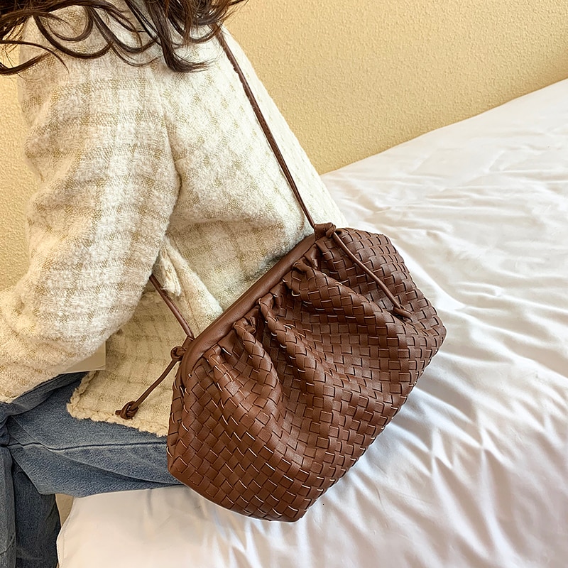 [BXX] PU cuir tissage sacs à bandoulière pour femmes dame concepteur sac à bandoulière femme sacs à main embrayage HJ404