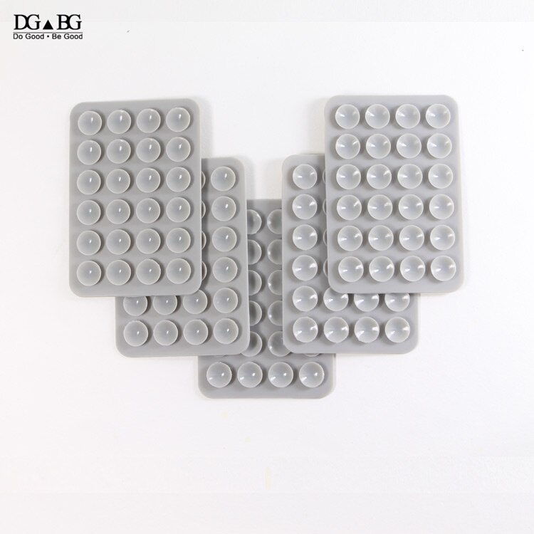 Silicon Rubber Sucker Cup Plastic Suction Cup Non Slip Mat Conveniently Mobile Phone Holder Backed 3M Glue Sucker Pad: 5pcs