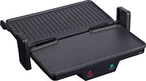 Grill eléctrico JATA GR266 270x14, antiadherente, placas mixtas, placa superior ajustable, apertura 180º, asas toque frío, bande