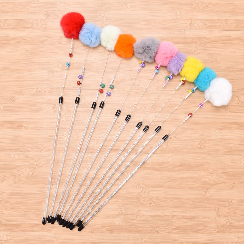 1pc katten plaagspeeltjes, kleurrijke, pluizige bal, huisdier, hond, puppy, katten plaagstokje, bel, interactief, grappig speelgoed