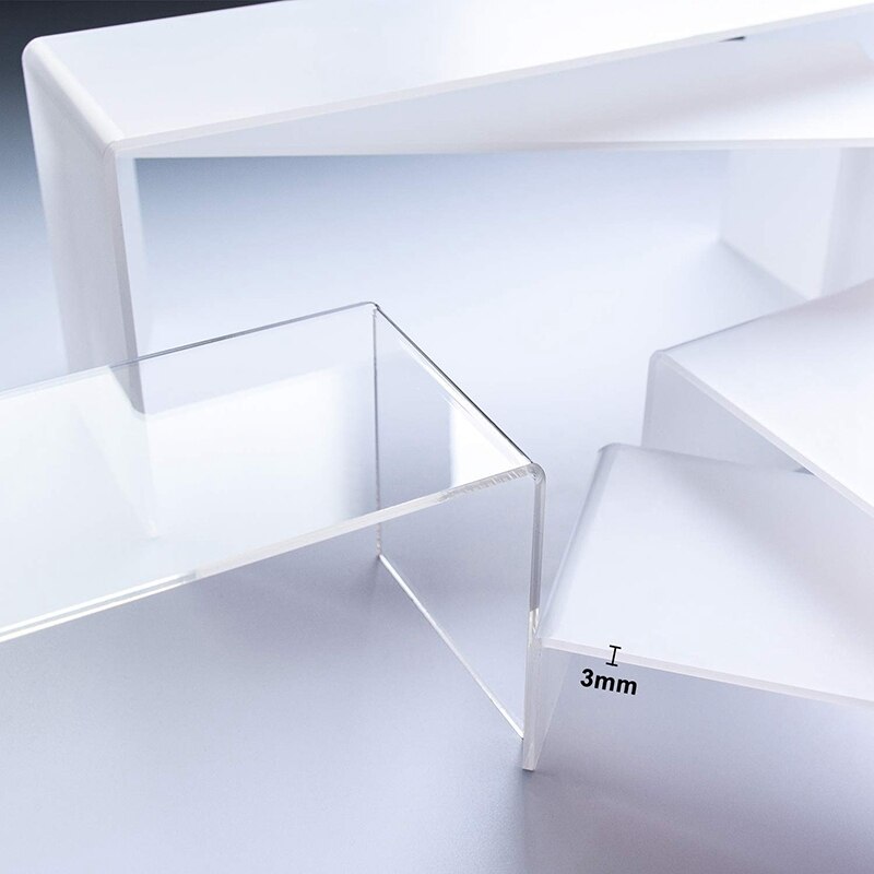 5 Pack Clear Acrylic Display Risers, 5 Sizes Acryl... – Vicedeal