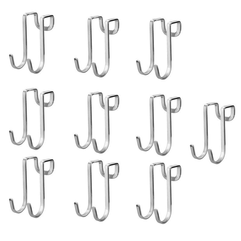 10Pcs Douche Haken Set S-Haak Kapstok Badkamer Haken Bad Douche Sn-Gebruik Als Een Handdoek hanger Badkamer Houder (8.5X4cm): Default Title