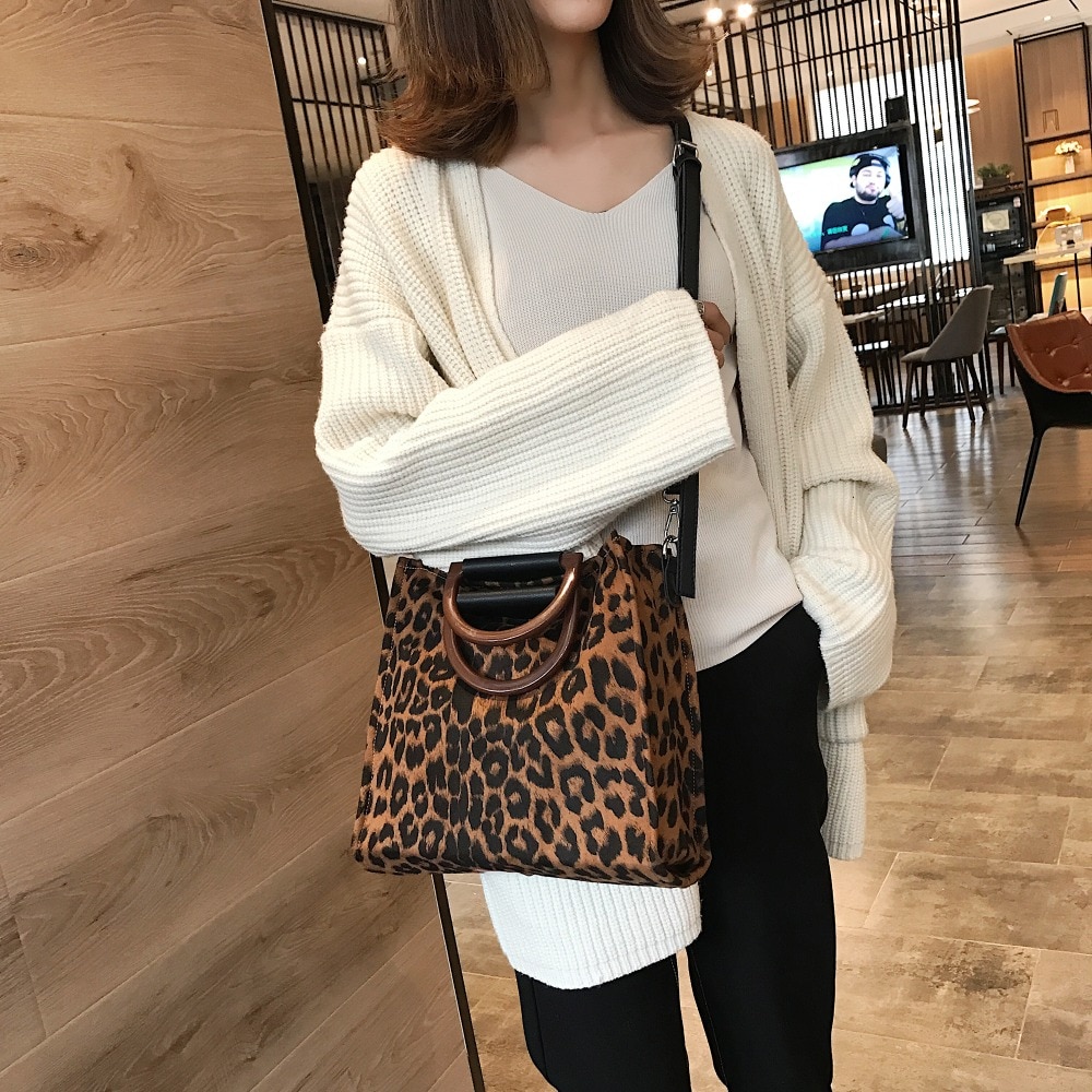 Leopard tote bags for women luxury handbags women with handle shoulder bag women's crossbody bags handbag